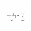 Applique Murale Linea-Light Group Triad Bois Fonce, 1 Lumiere
