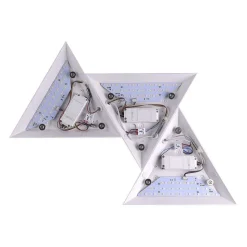 Applique Murale Paul Neuhaus Neuhaus Q-Tetra Master Led Nickel Mat, 1 Lumiere, Telecommandes, Changeur De Couleurs