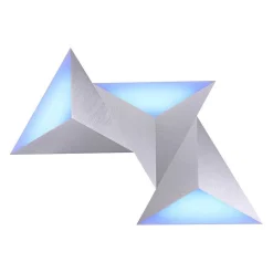 Applique Murale Paul Neuhaus Neuhaus Q-Tetra Master Led Nickel Mat, 1 Lumiere, Telecommandes, Changeur De Couleurs