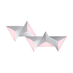 Applique Murale Paul Neuhaus Q-Tetra Led Aluminium, 5 Lumieres, Telecommandes, Changeur De Couleurs