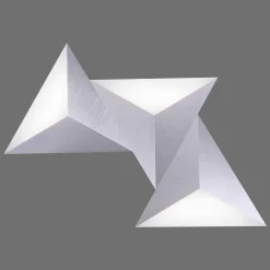 Applique Murale Paul Neuhaus Q-Tetra Led Aluminium, 3 Lumieres, Telecommandes, Changeur De Couleurs