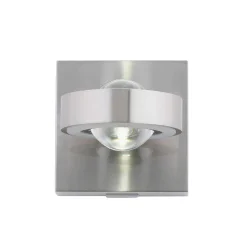 Applique Murale Paul Neuhaus Q-Mia Led Argente, 2 Lumieres, Telecommandes, Changeur De Couleurs