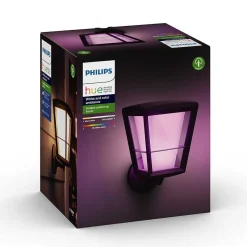 Applique Murale Philips Hue Ambiance White & Color Econic Led Noir, 1 Lumiere, Changeur De Couleurs