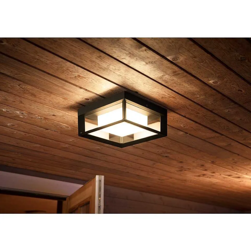 Applique Murale Philips Hue Ambiance White & Color Econic Led Noir, 1 Lumiere, Changeur De Couleurs