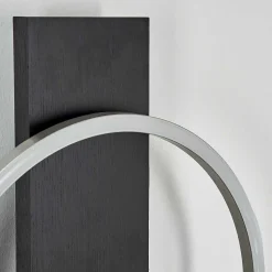 Applique Murale Pompu Led Noir, 1 Lumiere
