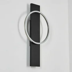 Applique Murale Pompu Led Noir, 1 Lumiere