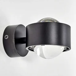 Applique Murale Sapri Noir, 1 Lumiere