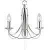 Applique Murale Searchlight Maypole Argente, 2 Lumieres