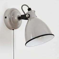 Applique Murale Selki Gris, Noir, 1 Lumiere