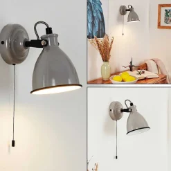 Applique Murale Selki Gris, Noir, 1 Lumiere