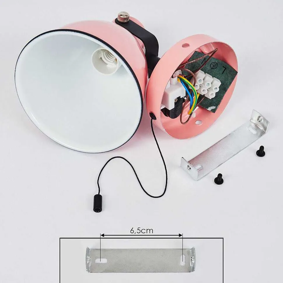 Applique Murale Selki Rose, Noir, 1 Lumiere