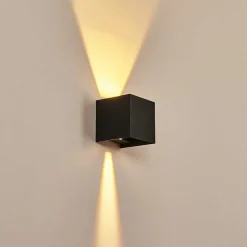 Applique Murale Strandaa Led Noir, 2 Lumieres