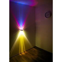 Applique Murale Top-Light Pukwall Led Noir, 2 Lumieres