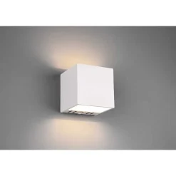 Applique Murale Trio Figo Led Blanc, 1 Lumiere, Telecommandes, Changeur De Couleurs