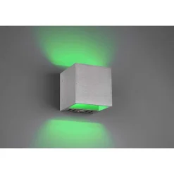 Applique Murale Trio Figo Led Aluminium, 1 Lumiere, Telecommandes, Changeur De Couleurs