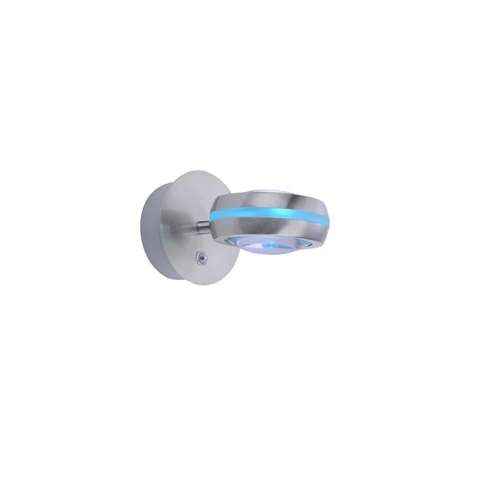 Applique Murale Trio Leuchten Vista Led Nickel Mat, 2 Lumieres, Telecommandes, Changeur De Couleurs
