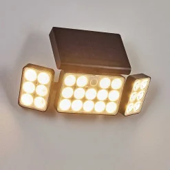 Applique Solaire Estampes Led Anthracite, 1 Lumiere, Detecteur De Mouvement