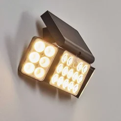 Applique Solaire Estampes Led Anthracite, 1 Lumiere, Detecteur De Mouvement