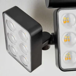 Applique Solaire Estampes Led Anthracite, 1 Lumiere, Detecteur De Mouvement