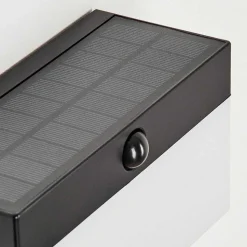 Applique Solaire Malalhue Led Noir, 1 Lumiere, Detecteur De Mouvement