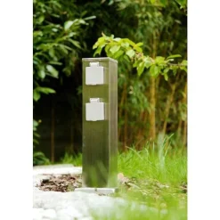 Bloc De Prises Électriques D'Exterieur Catania Acier Inoxydable