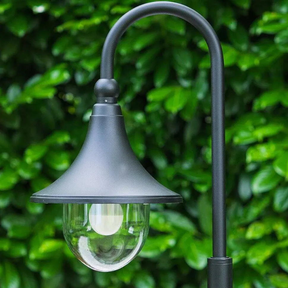 Borne D'Éclairage Elgin Noir, 1 Lumiere
