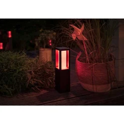 Borne D'Éclairage, Kit D'Extension Philips Hue Ambiance White & Color Impress Led Noir, 1 Lumiere, Changeur De Couleurs
