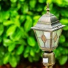 Borne Lumineuse Antibes Brun Dore, 1 Lumiere, Detecteur De Mouvement