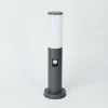 Borne Lumineuse Caserta Anthracite, 1 Lumiere, Detecteur De Mouvement