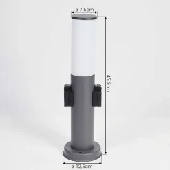 Borne Lumineuse Caserta Anthracite, 1 Lumiere