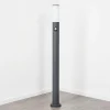 Borne Lumineuse Caserta Anthracite, 1 Lumiere, Detecteur De Mouvement