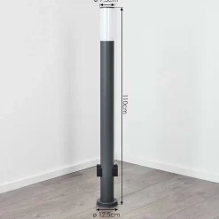 Borne Lumineuse Caserta Anthracite, 1 Lumiere
