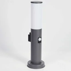 Borne Lumineuse Caserta Anthracite, 1 Lumiere, Detecteur De Mouvement