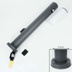 Borne Lumineuse Caserta Anthracite, 1 Lumiere, Detecteur De Mouvement
