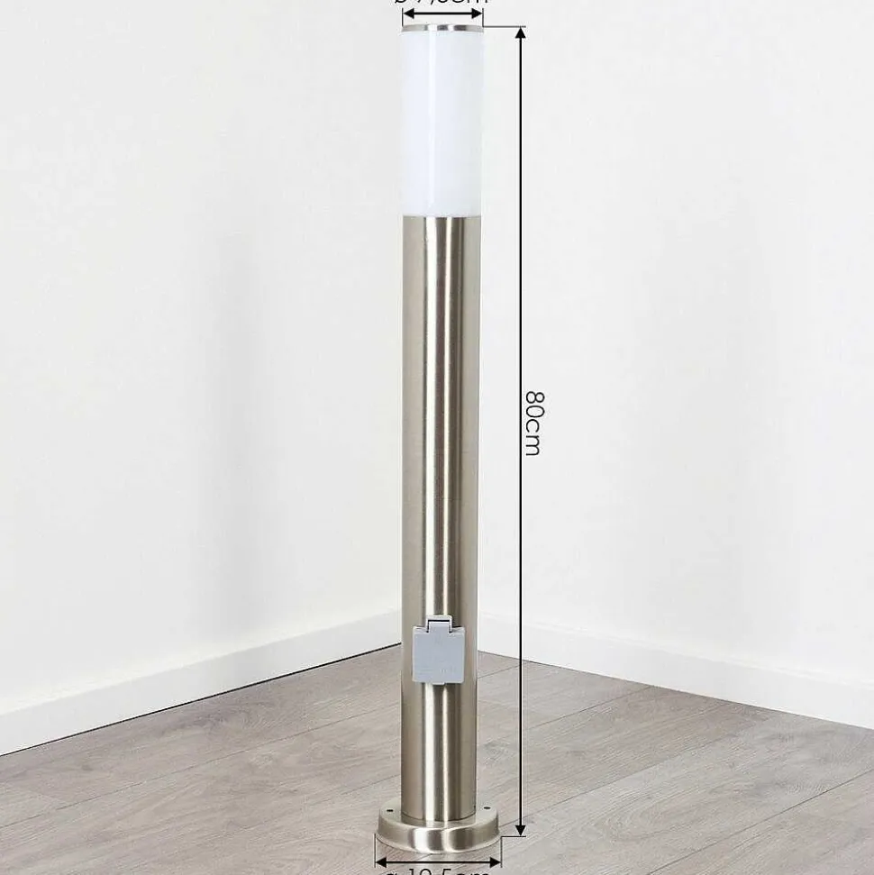 Borne Lumineuse Caserta Nickel Mat, 1 Lumiere
