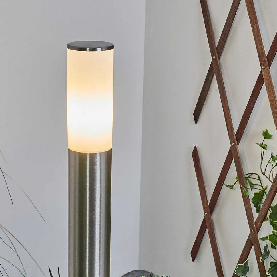 Borne Lumineuse Caserta Nickel Mat, 1 Lumiere