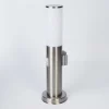 Borne Lumineuse Caserta Nickel Mat, 1 Lumiere, Detecteur De Mouvement