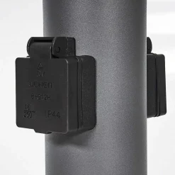 Borne Lumineuse Gaborone Anthracite, 1 Lumiere, Detecteur De Mouvement