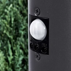 Borne Lumineuse Gaborone Anthracite, 1 Lumiere, Detecteur De Mouvement