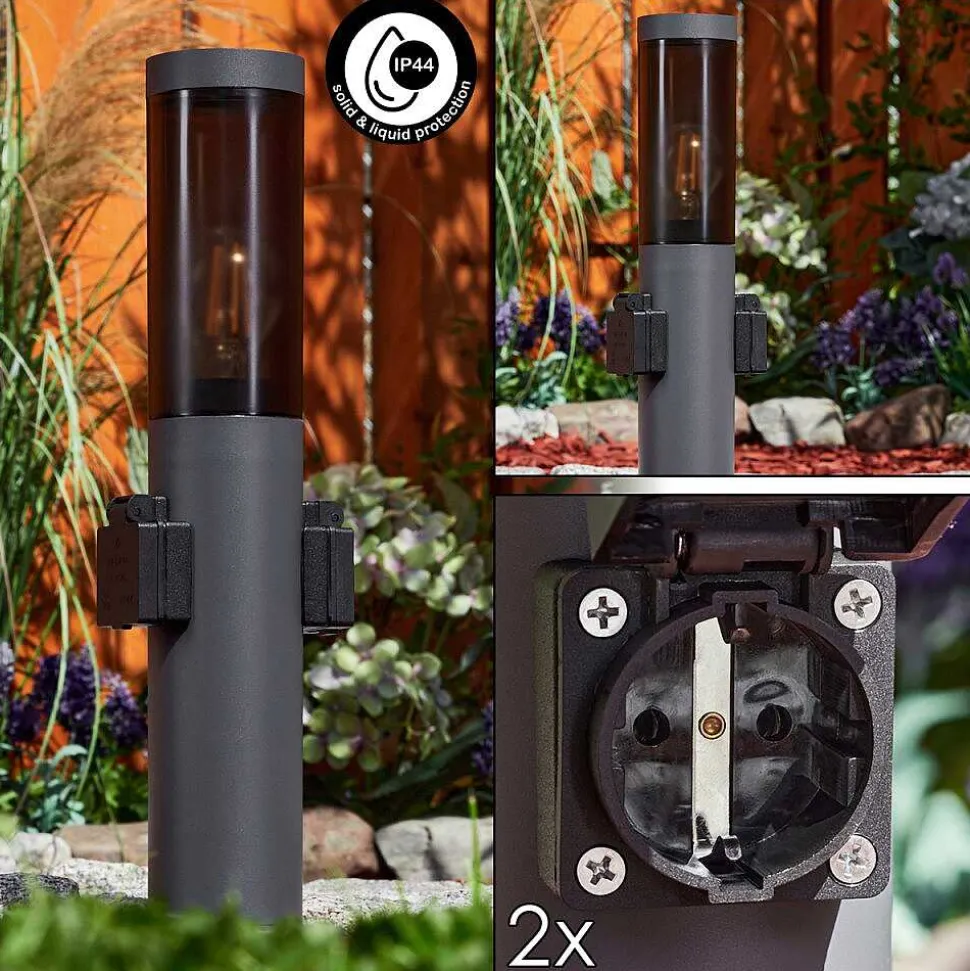 Borne Lumineuse Gaborone Anthracite, 1 Lumiere