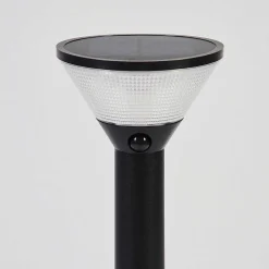 Borne Lumineuse Joennierni Led Noir, 1 Lumiere, Detecteur De Mouvement, Changeur De Couleurs
