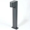 Borne Lumineuse Kingstown Anthracite, 1 Lumiere, Detecteur De Mouvement