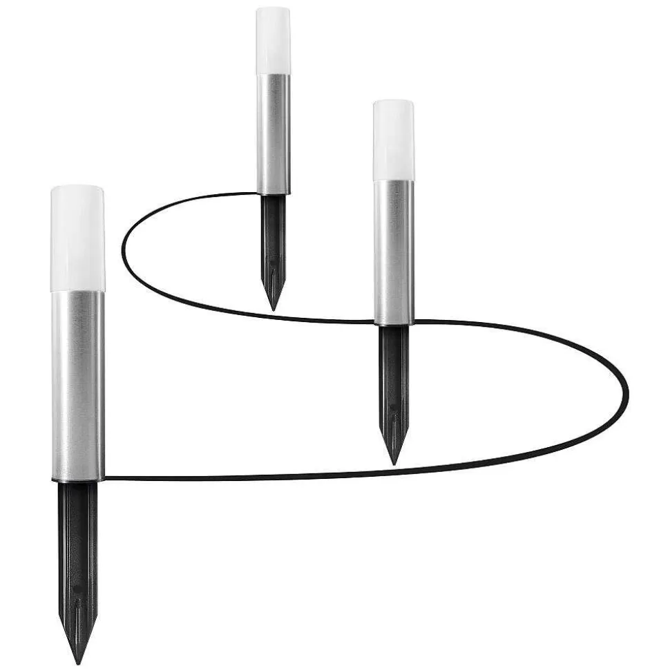 Borne Lumineuse Ledvance Garden Pole Acier Inoxydable, 1 Lumiere, Changeur De Couleurs