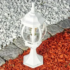 Borne Lumineuse Lentua Blanc, 1 Lumiere
