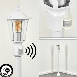 Borne Lumineuse Loria Blanc, 1 Lumiere, Detecteur De Mouvement
