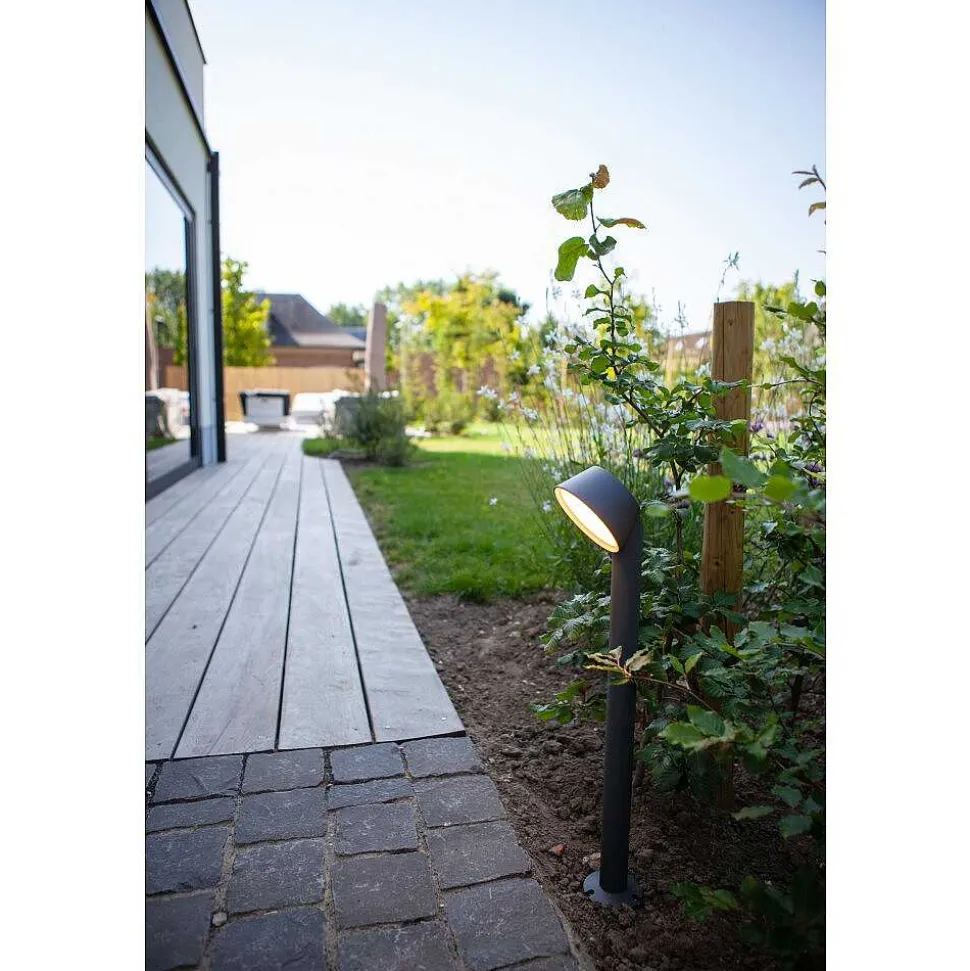 Borne Lumineuse Lutec Dakota Led Anthracite, 1 Lumiere