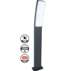 Borne Lumineuse Lutec Kira Led Anthracite, 1 Lumiere