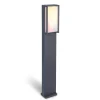 Borne Lumineuse Lutec Qubo Led Anthracite, 1 Lumiere, Changeur De Couleurs