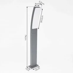 Borne Lumineuse Maseru Led Anthracite, 1 Lumiere