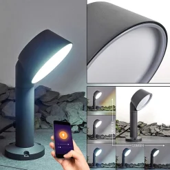 Borne Lumineuse Moroni Led Anthracite, 1 Lumiere